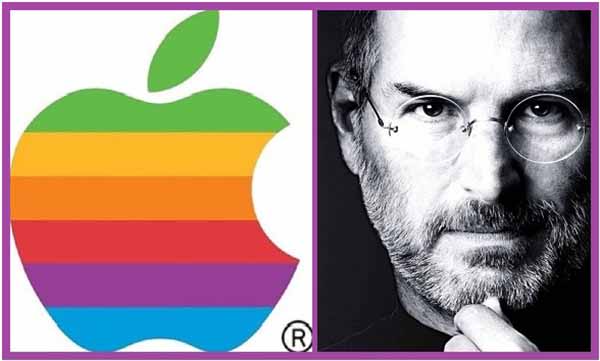 Стив Джобс и логотип компании Apple