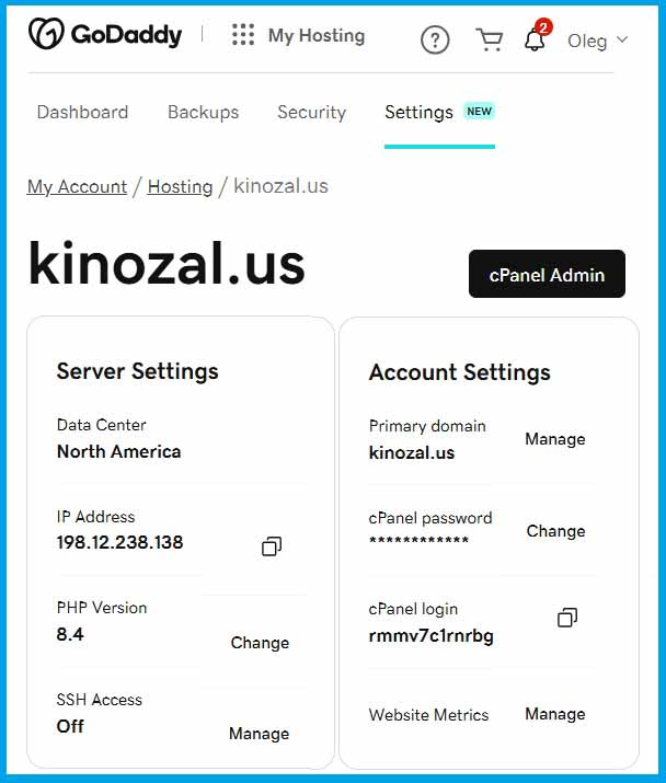 Primary domain Changed. Kinozal.us.
